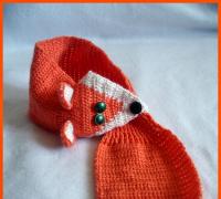 Вязание спицами: детский шарф «Лиса Детский шарфик лисичка